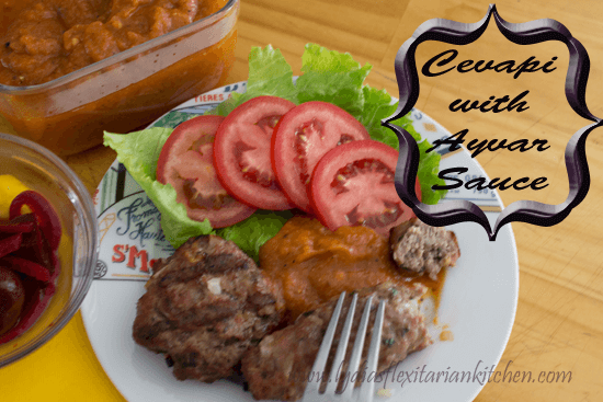 Cevapi with Ayvar sauce