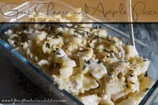 Goat cheese and apple pasta