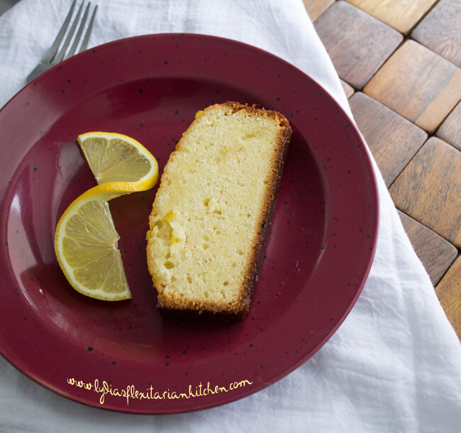 Old Fashioned Lemon Poundcake ~ Lydia's Flexitarian Kitchen