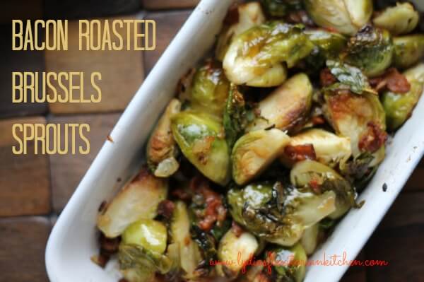 Bacon Roasted Brussels Sprouts ~ Lydia's Flexitarian Kitchen