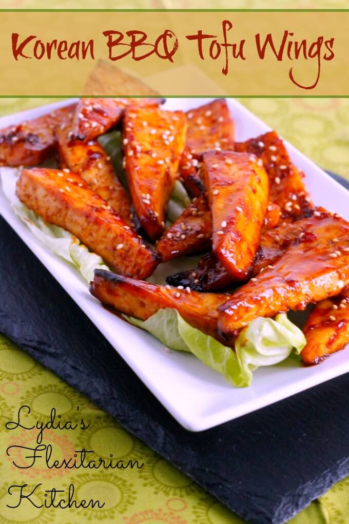 Korean BBQ Tofu "Wings" ~ Lydia's Flexitarian Kitchen