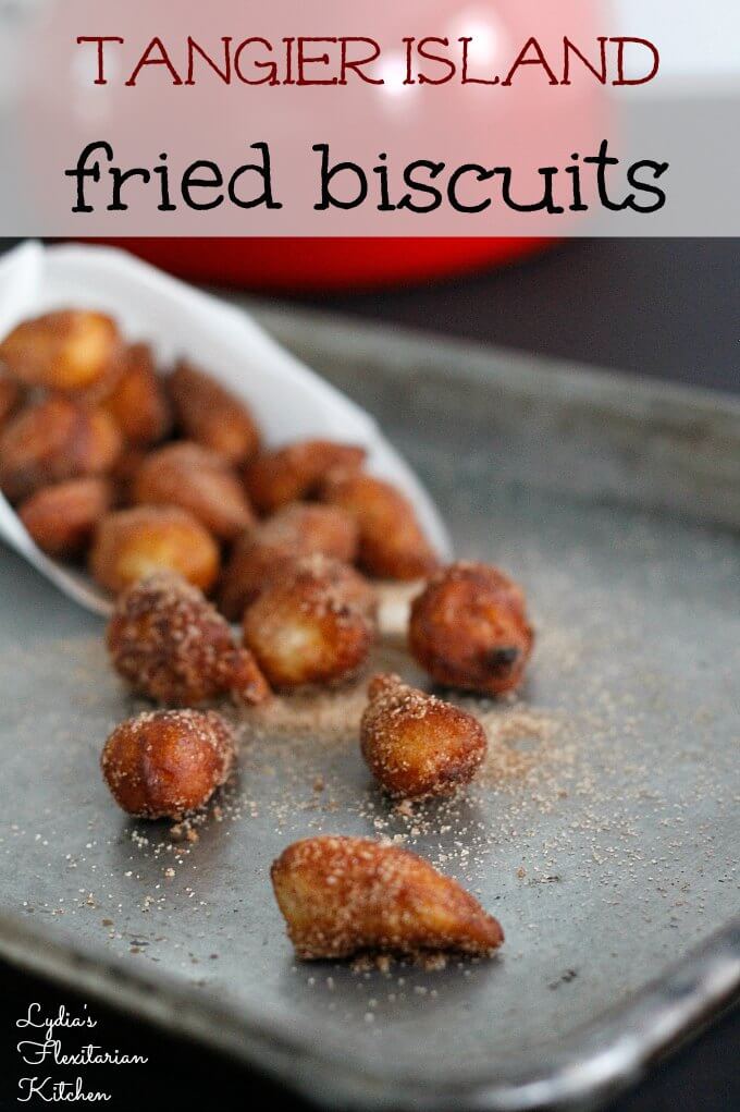 Fried Biscuits with Cinnamon Sugar ~ National Donut Day ~ Lydia's Flexitarian Kitchen