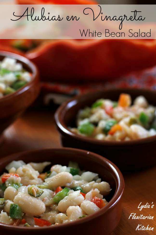 Alubias en Vinagreta ~ A Tangy White Bean Salad ~ Eat Alone or as Part of a Larger Meal ~ Lydia's Flexitarian Kitchen
