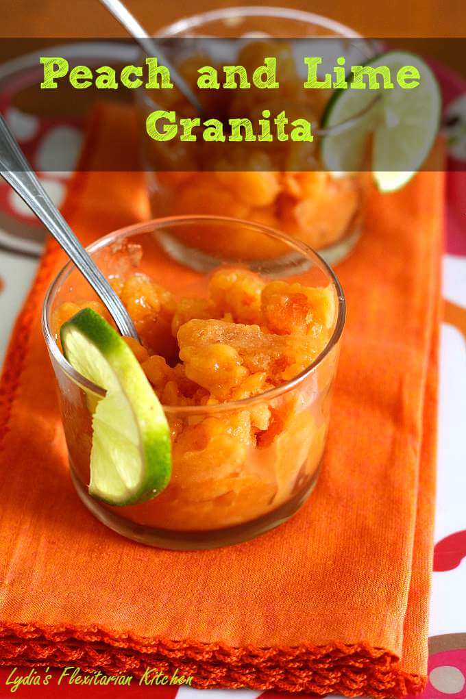 Peach Granita ~ Three Ingredient Frozen Treat ~ Lydia's Flexitarian Kitchen