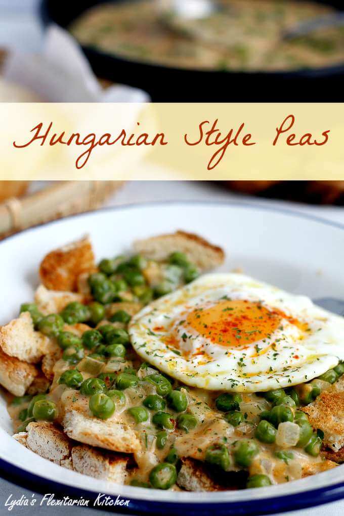 Hungarian Style Peas ~ Borsofozelek ~ Lydia's Flexitarian Kitchen