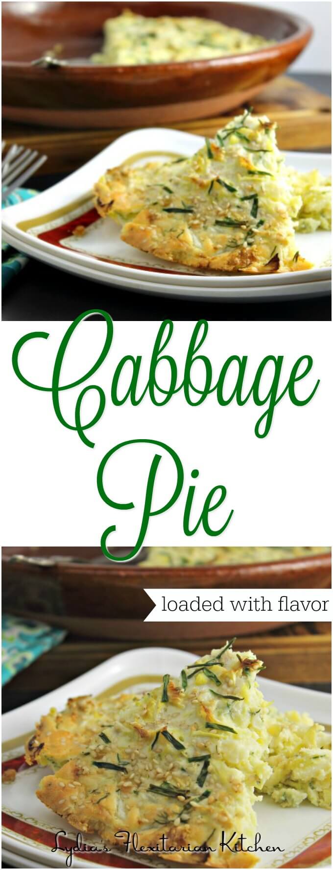 Cabbage Pie ~ #FoodOfTheWorld Russia ~ Lydia's Flexitarian Kitchen
