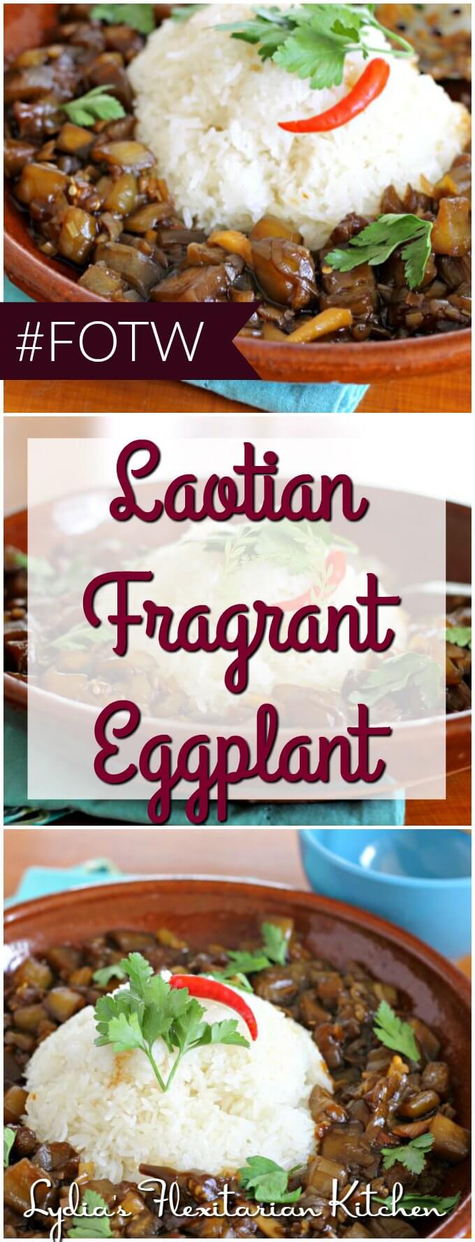 Laotian Fragrant Eggplant ~ Food of the World ~ Lydia's Flexitarian Kitchen
