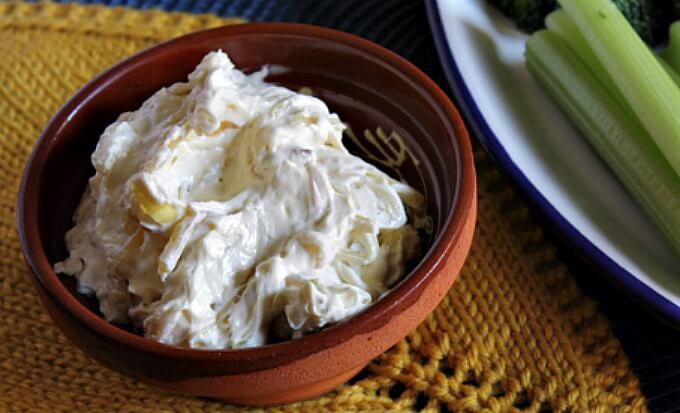Stovetop Onion Dip ~ I Heart Cooking Clubs ~ Lydia's Flexitarian Kitchen