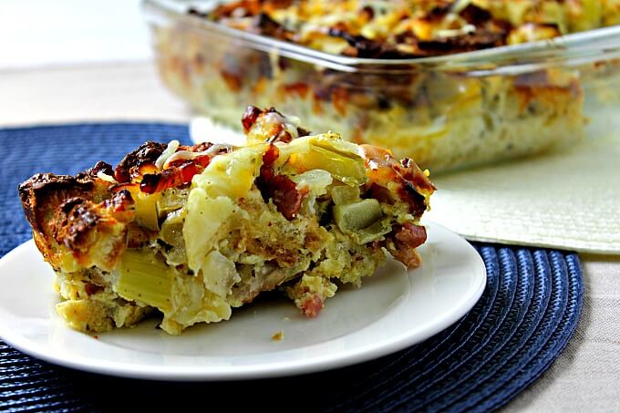 Ina Garten's Apple and Herb Bread Pudding ~ Lydia's Flexitarian Kitchen